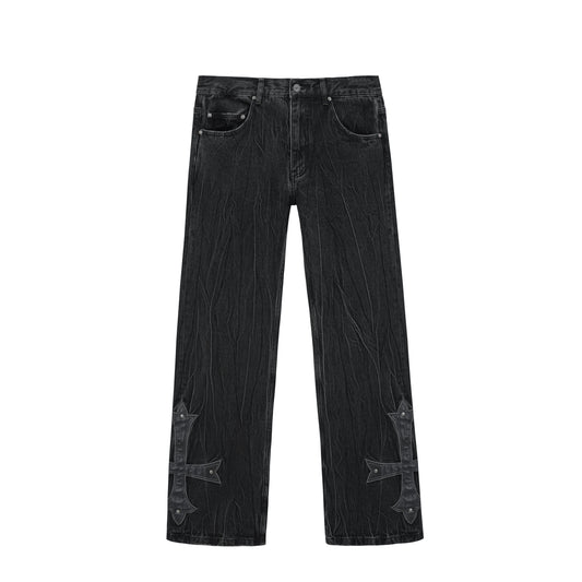 STUDS CROSS DENIM